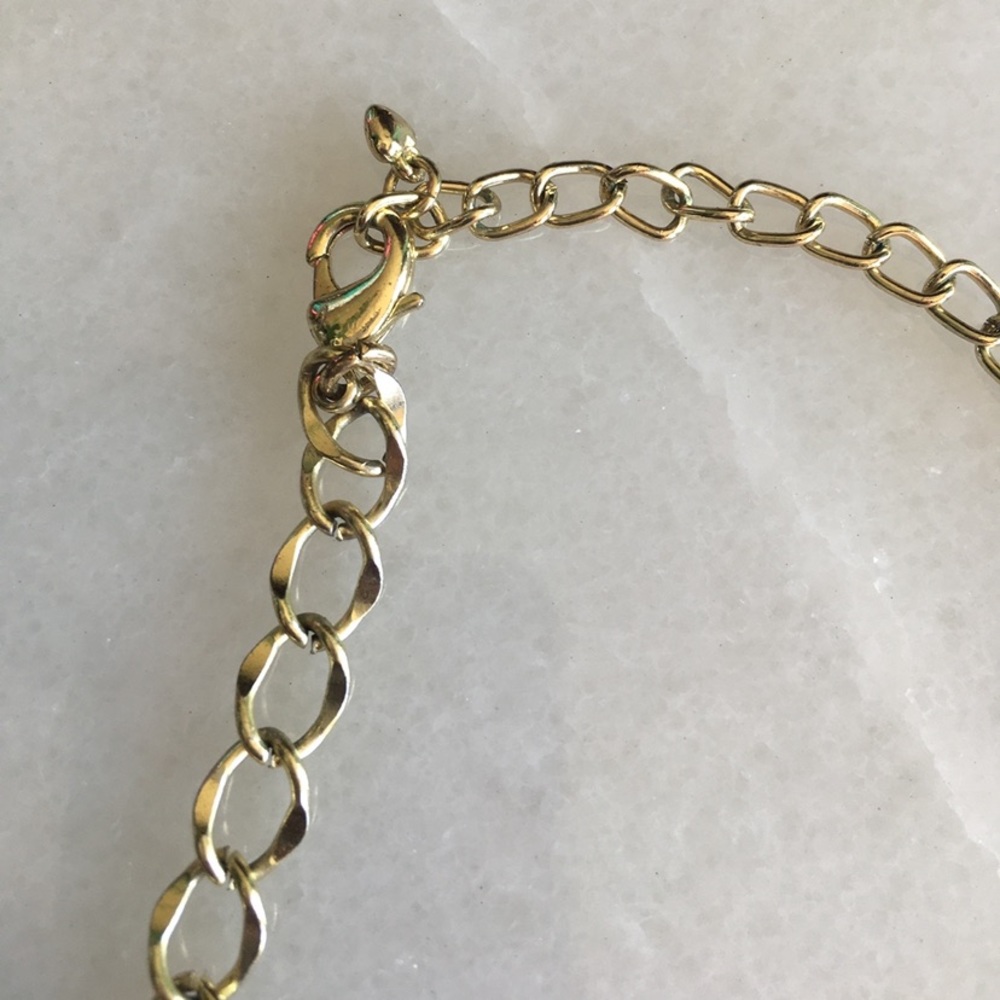 Faux Onyx Fashion Statement Bib teardrop Necklace - Picture 5 of 5